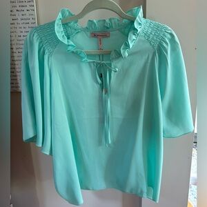BCBGeneration Mint Ruffle Blouse